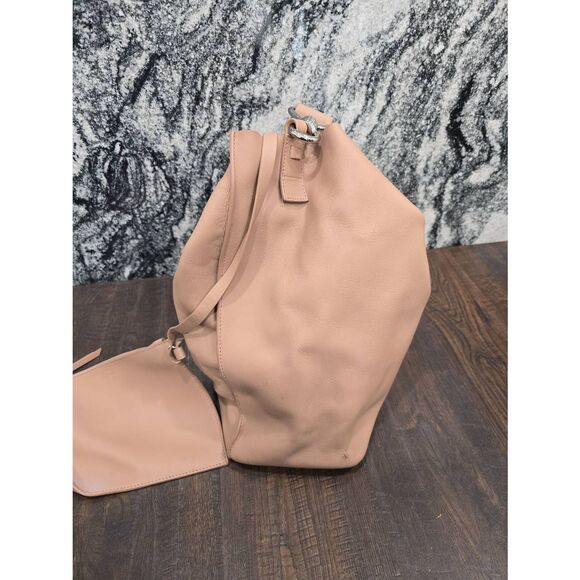 ALLSAINTS Captain Tote N/S Leather Nude Pink Large with Pouch - Picture 12 of 16